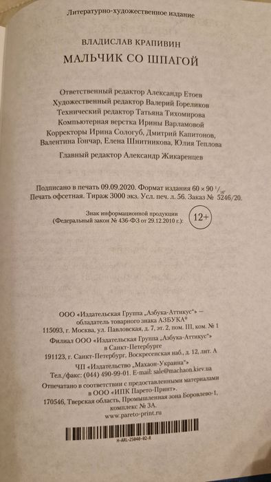 Мальчик со шпагой, В. Крапивин