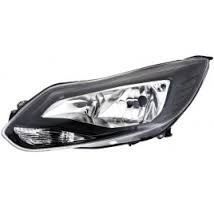 Far Ford Focus 3 12.2010-11.2014 TYC dreapta fata, tip bec H1+H7, culoare negru, cu lumini de zi Colt Rupt