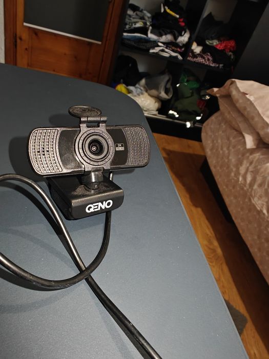 Camera Web Qeno, Webcam 2K Ultra-HD, Microfon Reducere Zgomot