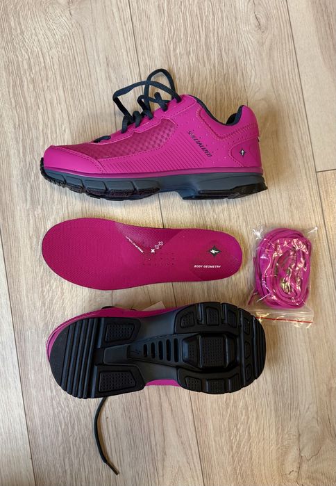 Дамски Specialized  MTB обувки 37 SPD женски детски розови колоездене