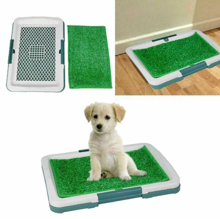 Puppy Potty Pad кучешка тоалетна с решетка и изкуствена трева