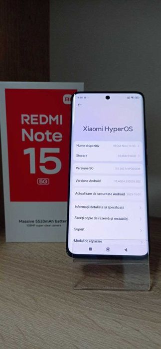 Telefon Xiaomi Redmi Note 15 256 GB Black - Cod 122309