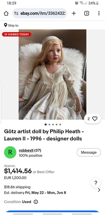 Papusa Lauren by Philip Heath.  Citeste descrierea pana la final. O adevarata  bijuterie