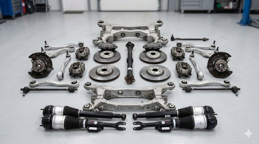 Elemente directie suspensie amortizor perna aer disc etrier fuzeta bascula planetara punte cadru Mercedes S class w222