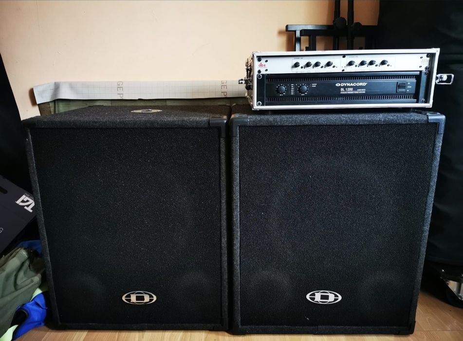 Boxe de bas 15 inch, 500 w plus stație Dynacord SL1200