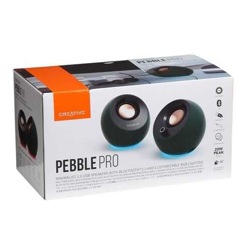 Тонколони Creative PEBBLE PRO, Bluetooth 5.3,USB-C,BassFlex