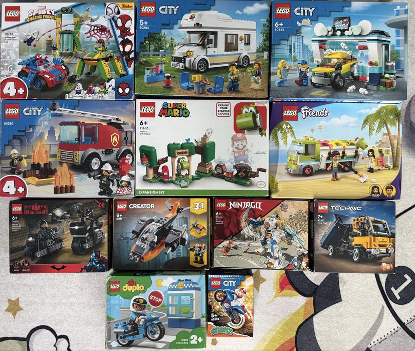 Lego Duplo/Spidey/Sonic/Batman/City/Creator/Ninjago,Super Mario,Friends