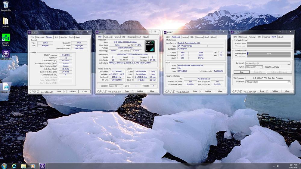 Kit retro Gigabyte GA-MA790FX-DQ6 + Athlon 7750BE
