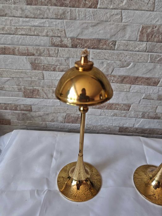 Стари масингови маслени лампи - Mønsterreg - Made in Denmark - 1950" година