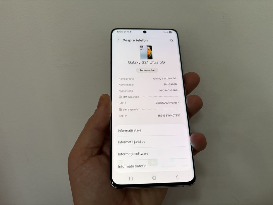 Samsung Galaxy S21 Ultra 5G, 128GB, 12GB  RAM, Silver
