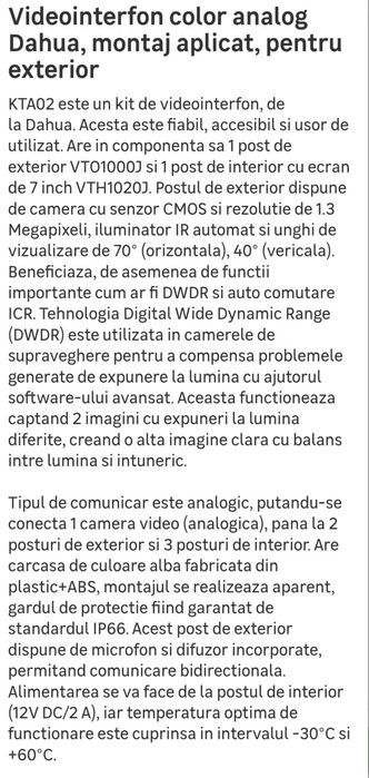 Video interfon dahua