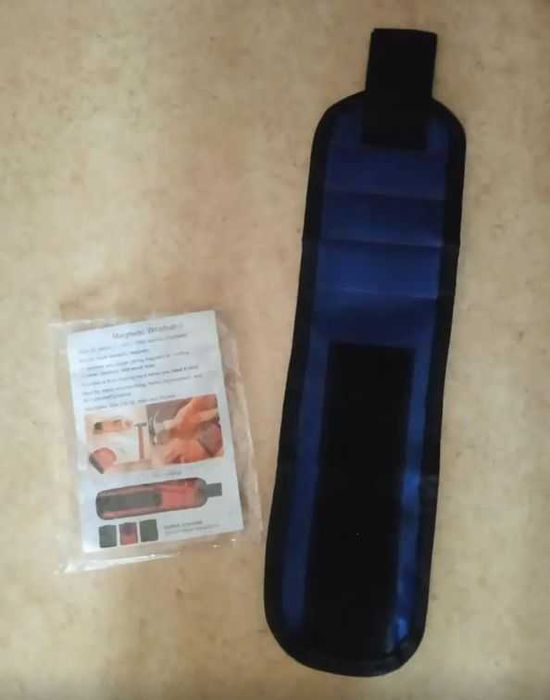 Магнитна гривна за инструменти, винтове, ръчен захват, Синя