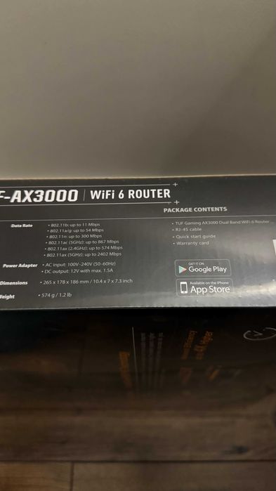 *НОВ*НЕРАЗОПАКОВАН* Продавам рутер ASUS TUF Gaming AX3000 V2