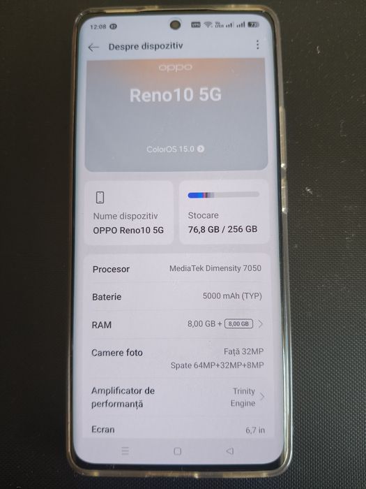 Vând Oppo reno 10 5G impecabil ca nou