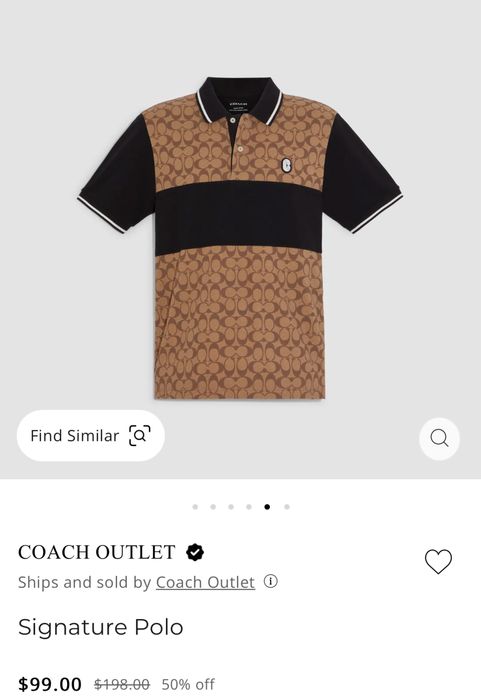 Поло мужское оригинал COACH
