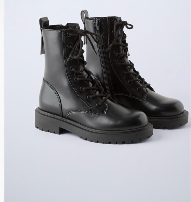 Боти Zara естествена кожа