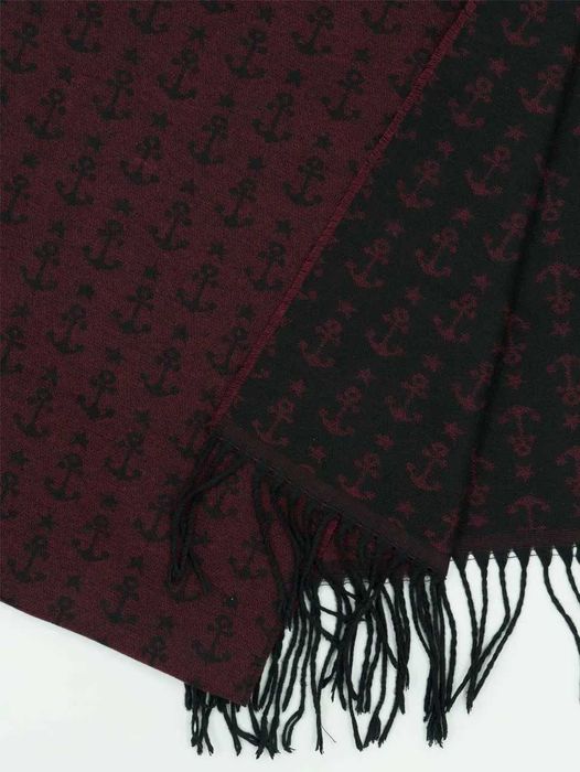 Мъжко късо пълто + шал бордо