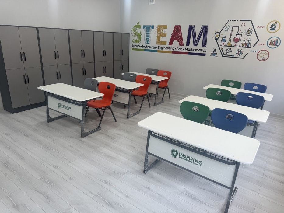 Современные школьные парты и стулья. HPL панельные, верзалит и ламинат