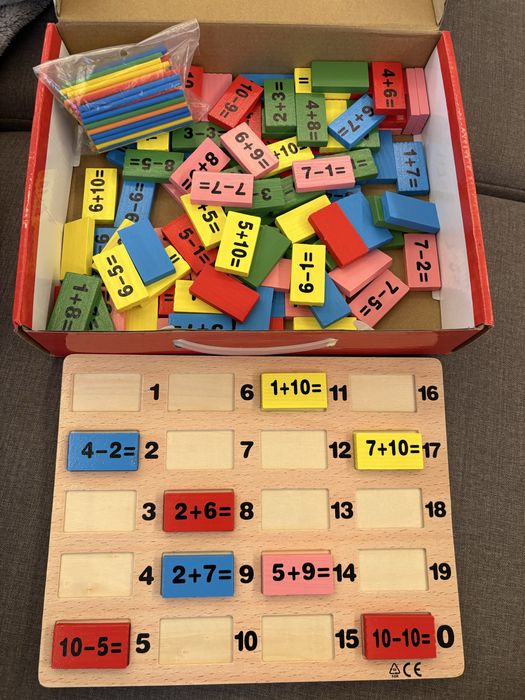 Дървена образователна игра за смятане