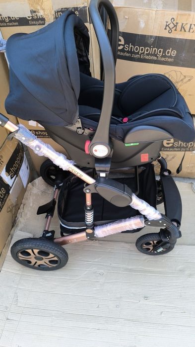 Комбинирана количка 3 в 1 вкл. кош за новородено/кола, зимен/летен кош