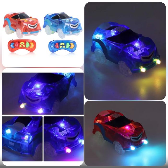 Количка с дистанционно за Magic Tracks, Светеща кола с дистанционно