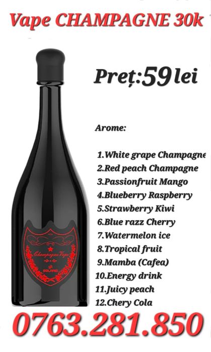 Solaris CHAMPAGNE 30k  Vape-uri originale și sigilate