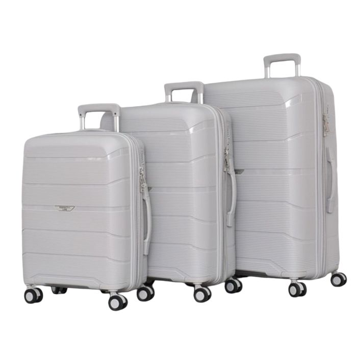 пътнически куфар комплект 3бр Полипропилен удароустойчив 4 колела 360°