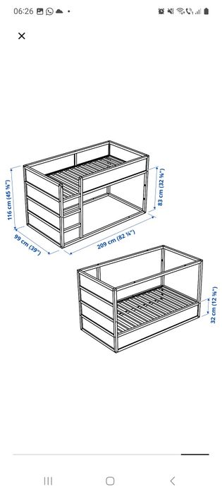 Pat copii ikea lemn
