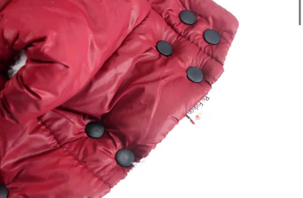 Кучешка дрешка кучешко яке зимен гащеризон за куче с качулка червено