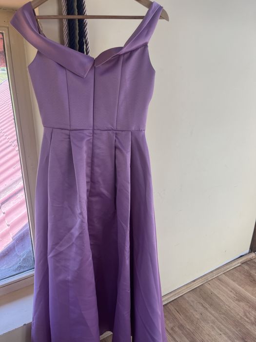 Rochie lungă elegantă violet puțin spre roz, pentru nunți