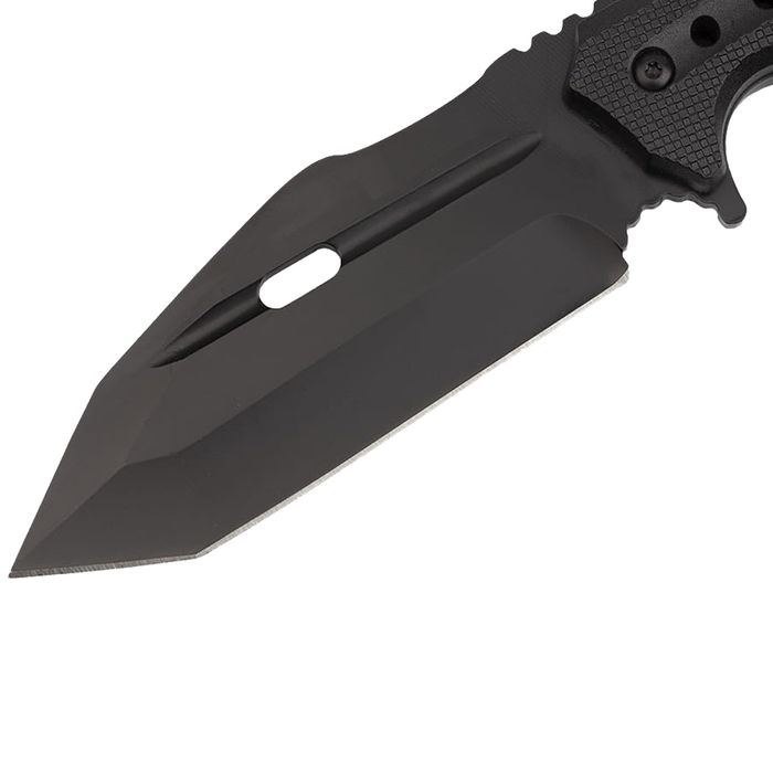 Cutit vanatoare IdeallStore®, Survival Avenue, otel, 23 cm, negru