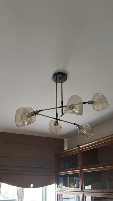 Люстра потолочная, 6 плафонов, в стиле лофт