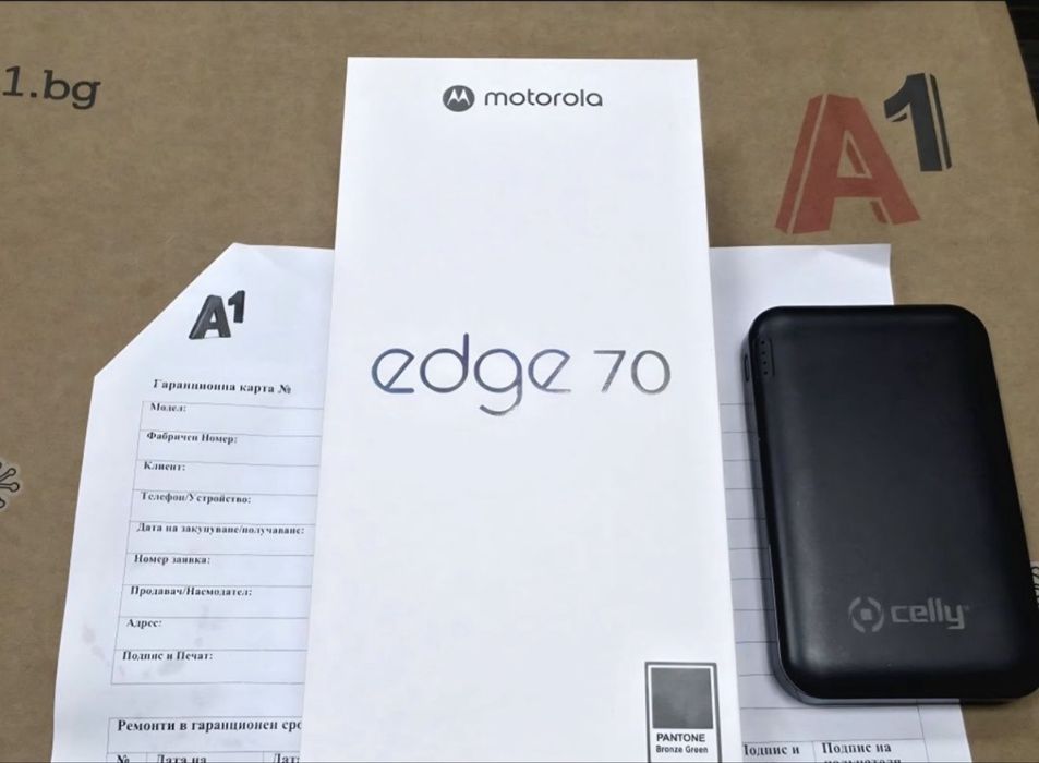 ЗАПЕЧАТАН 512GB Motorola Edge 70 5G Гаранция A1 2028г. Bronze Green