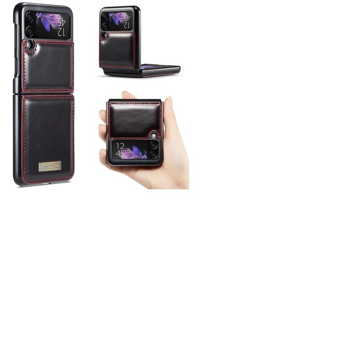 Husa premium lux flip piele+Folie SAMSUNG Galaxy Z Flip7 Flip6 Flip 5