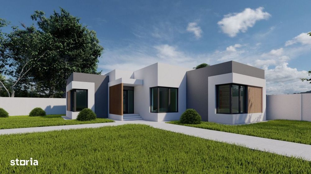 Casa parter la rosu de vanzare, 118 mp, Dudovicesti