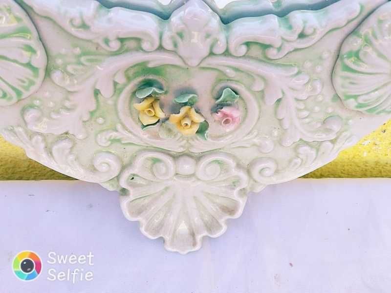 Oglinda din portelan cu doua aplice perete