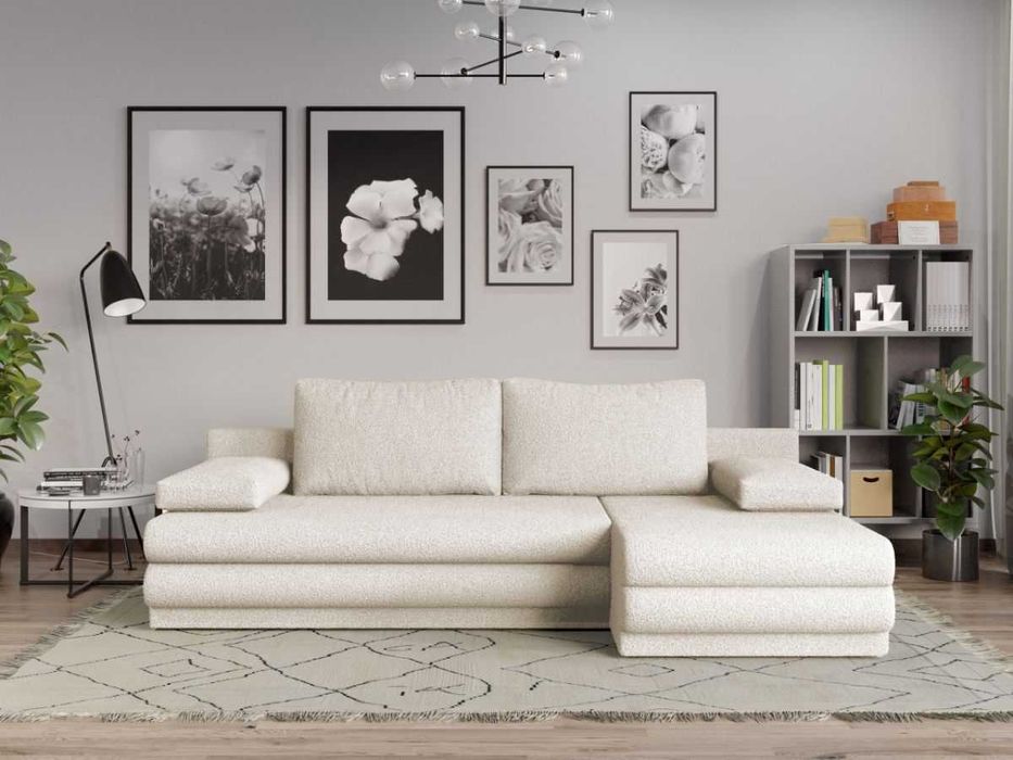 Coltar Extensibil Sensi plusat aspect lana alba - Transport Gratuit