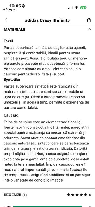 adidas Crazy IlInfinity 43 barbati