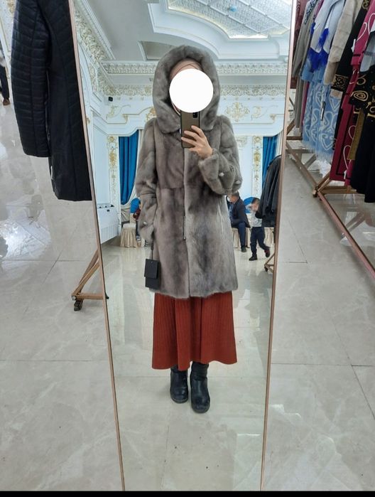 Цельная норковая шуба премиум качество