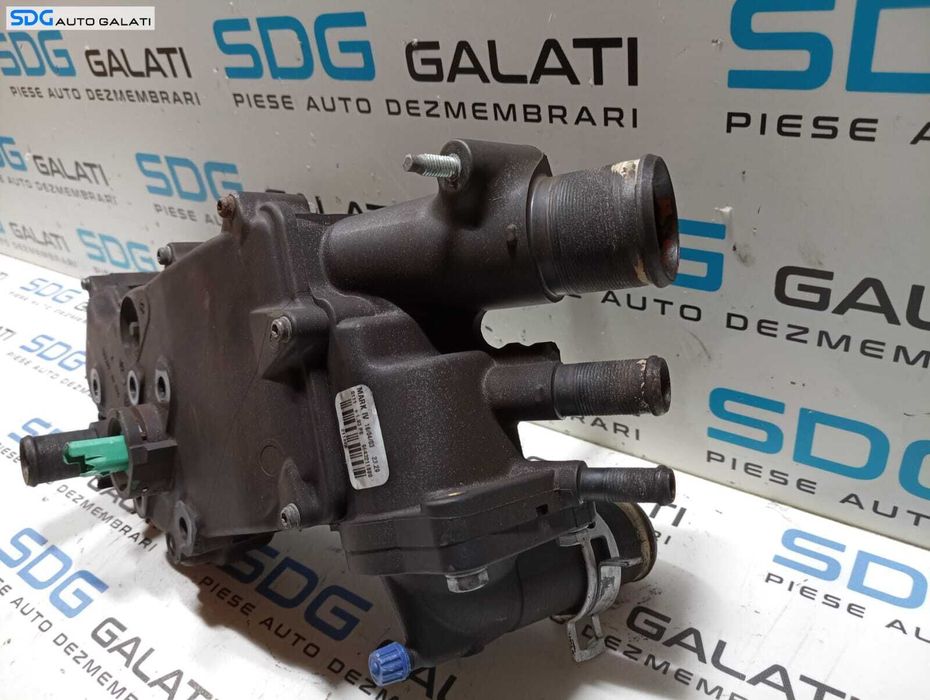 Corp Carcasa Termostat cu Senzor Temperatura Apa Peugeot 307 2.0 HDI 2002 - 2008 Cod 9643211880 [M5669]