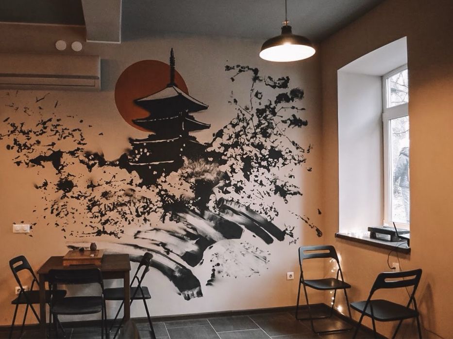 Devorga rasm. Dizayn. Rassomlik. Dekor.