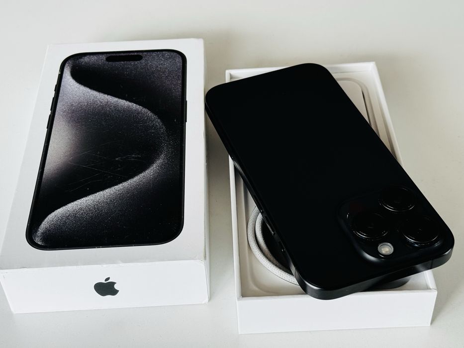 Iphone 15 Pro 128GB Black Titanium 100% Батерия! Гаранция 6 месеца