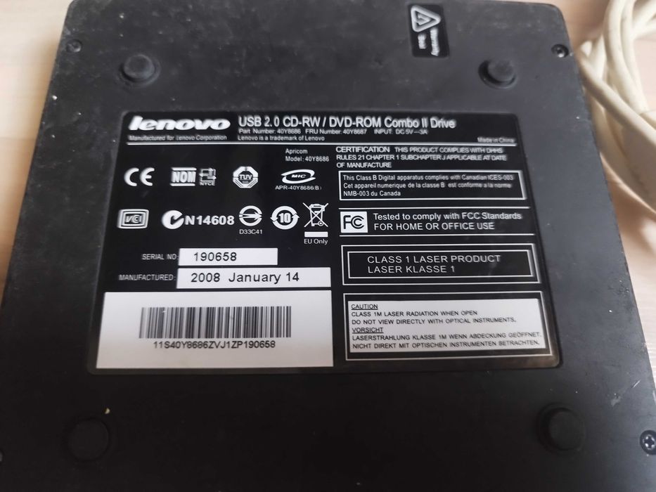 Dvd-rom extern pe USB Lenovo