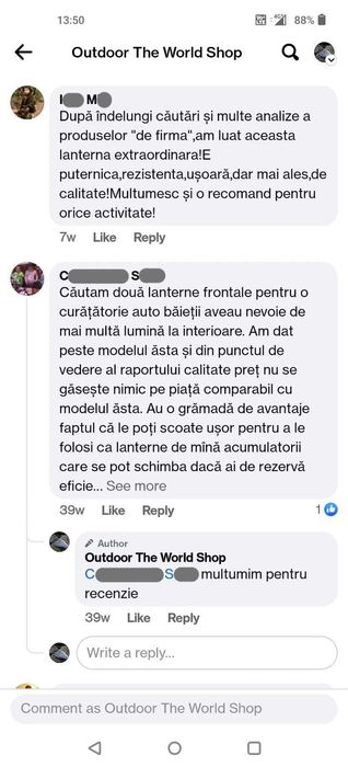 Lanterna frontala 1000 lumeni