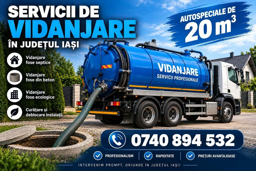 Vidanjare Iasi - autospeciale 20m3