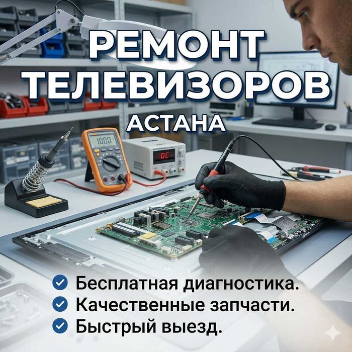 Ремонт телевизоров Астана. Выезд на дом / Гарантия. Телемастер
