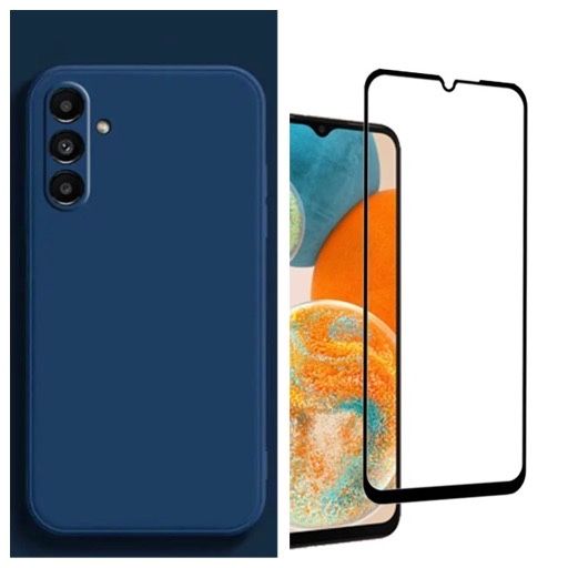 Husa Silicon X LEVEL+Folie Sticla Curb 21D Samsung A14/A34/A54/A35/A55