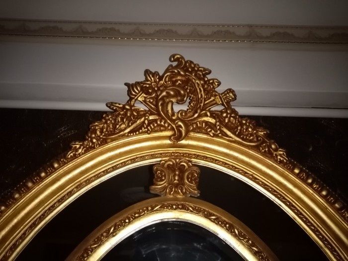 Oglinda de dimensiuni mari in stil francez rama structura din lemn mas