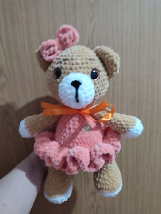 Плюшено мече, плетена играчка мече, плетени играчки