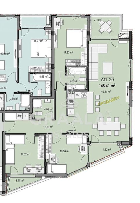 Продава се Четиристаен апартамент в София, Бояна - 173 кв.м за 2058 €/кв.м - Снимка #4